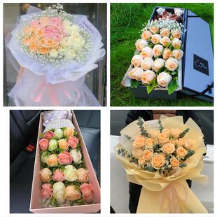 云南省怒江州泸水市兰坪县附近同城鲜花店送11朵33枝玫瑰表白女友