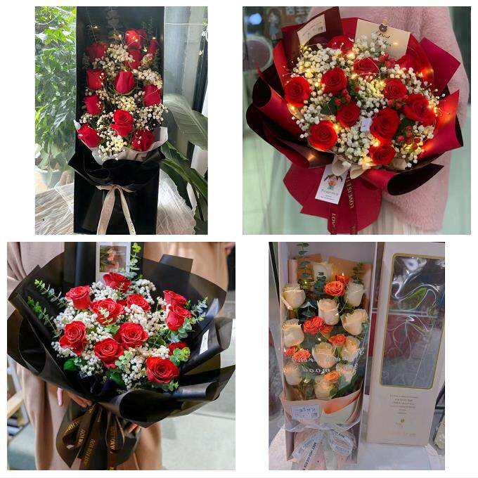 临汾市洪洞县古县安泽浮山县同城鲜花店情人节玫瑰花束礼盒送女友