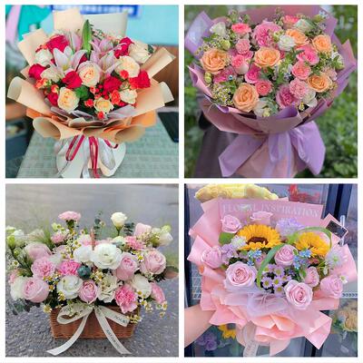 绥化市北林区望奎兰西青冈县同城鲜花店玫瑰向日葵绣球送朋友生日