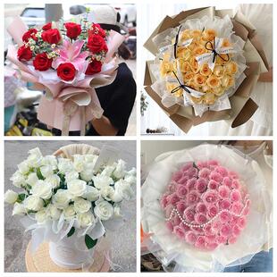 晋中市榆次区榆社左权和顺县同城鲜花店情人节玫瑰花束礼盒送女友