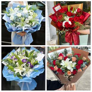 荆门东宝掇刀区京山沙洋钟祥同城鲜花店玫瑰百合花束送老婆女朋友