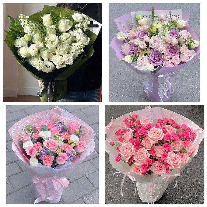 向日葵玫瑰混搭花束送朋友临汾市洪洞县古县安泽浮山县同城鲜花店