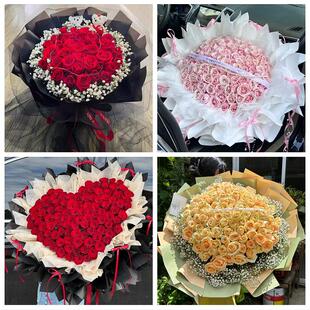 云南昆明市禄劝县寻甸县安宁市同城花店订38玫瑰鲜花送老婆女朋友