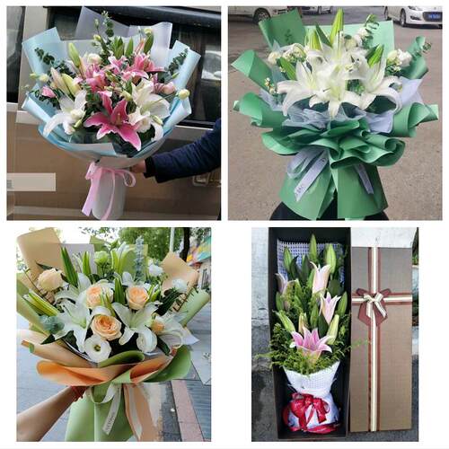 重庆江北区大石坝寸滩观音桥同城鲜花店订玫瑰百合送女友老婆生日