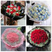 上海市黄浦区南京 东路外滩同城鲜花店情人节玫瑰花束礼盒送女友