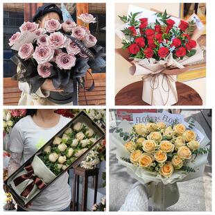 广东广州市花都南沙从化增城区鲜花店同城配送女朋友情人节红玫瑰