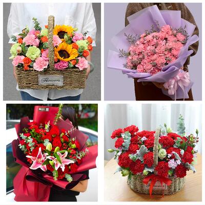 送楚雄州元谋县武定县禄丰县同城鲜花店38女王节康乃馨送妈妈婆婆
