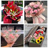 送崇左市大新县天等县凭祥市同城鲜花店38女王节康乃馨送妈妈婆婆