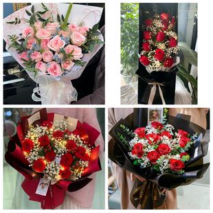 防城港港口防城区上思县东兴同城鲜花店情人节玫瑰花束礼盒送女友