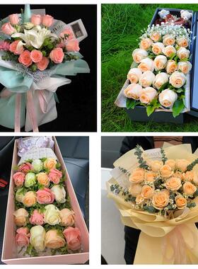 浙江衢州市开化县龙游县江山市同城鲜花店送11朵33枝玫瑰表白女友