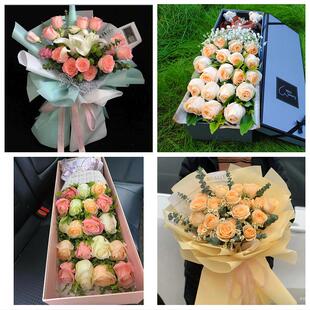 浙江衢州市开化县龙游县江山市同城鲜花店送11朵33枝玫瑰表白女友