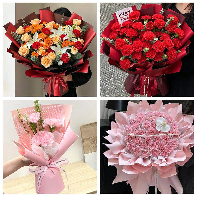铜陵市铜官义安区郊区枞阳县同城鲜花店配送母亲节康乃馨百合花束