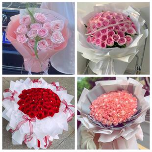 送泰州市靖江市泰兴市姜堰区同城鲜花店情人节送老婆玫瑰表白女友