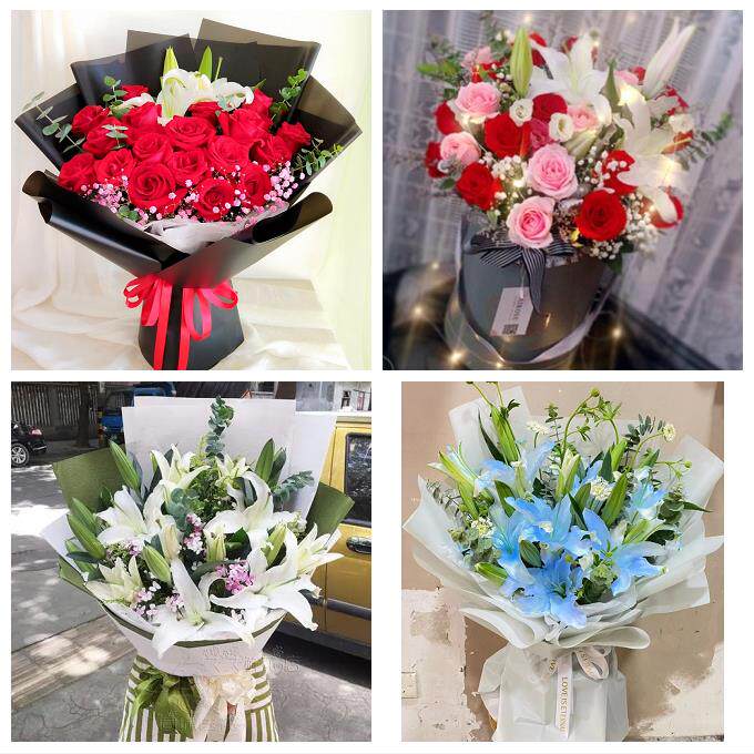 送昆明市宜良县石林县嵩明县同城鲜花店订玫瑰百合送女友老婆生日
