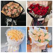 送绍兴市越城区柯桥区新昌县同城鲜花店情人节玫瑰花束礼盒送女友