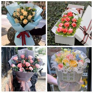 黑龙江大兴安岭加格达奇松岭区同城鲜花店送11朵33枝玫瑰表白女友