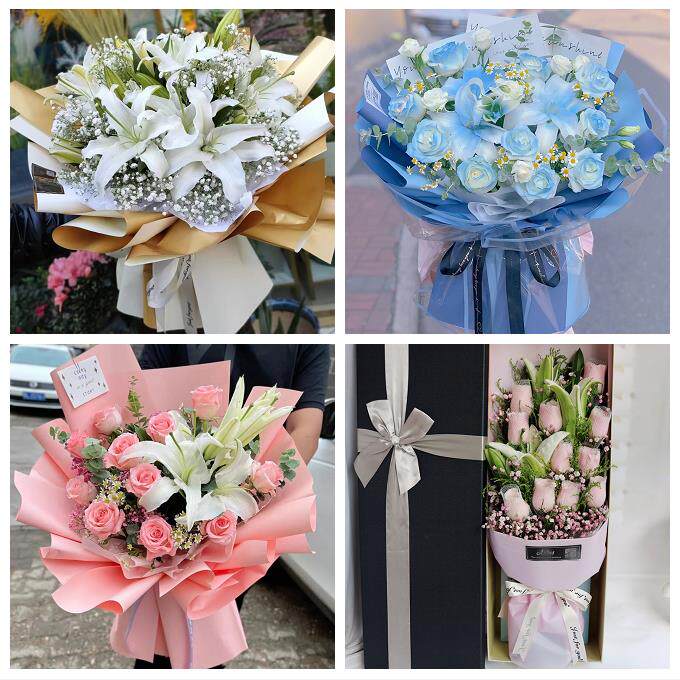 临汾市洪洞县古县安泽浮山县同城鲜花店送闺蜜女朋友百合玫瑰花束