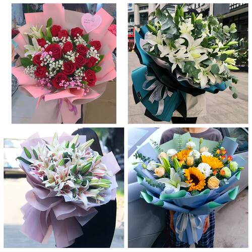 南阳市唐河新野桐柏县邓州市同城鲜花店订玫瑰百合送女友老婆生日