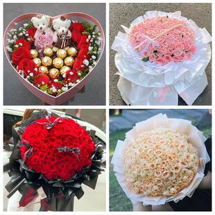 河北邯郸市临漳成安大名县涉县同城鲜花店送11朵33枝玫瑰表白女友