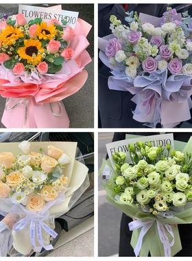 送北京市东城区天坛永定门外同城鲜花店玫瑰混搭花束配送领导女友