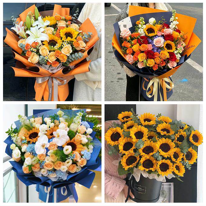 中高考向日葵玫瑰混搭花束衡阳市衡东祁东县耒阳常宁市同城鲜花店