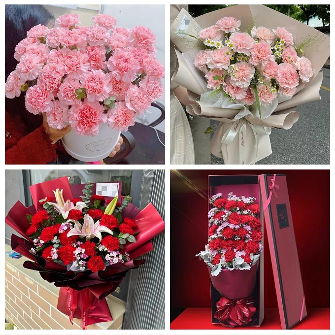上海市奉贤区金汇四团青村镇同城鲜花店配送教师节康乃馨百合花束