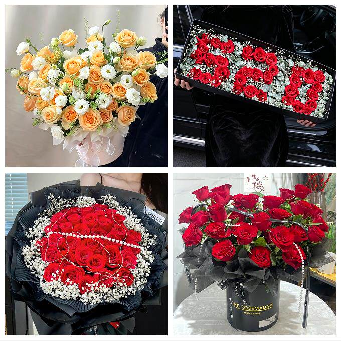 520玫瑰花束礼盒送女友宁夏省吴忠市同心县青铜峡市区同城鲜花店