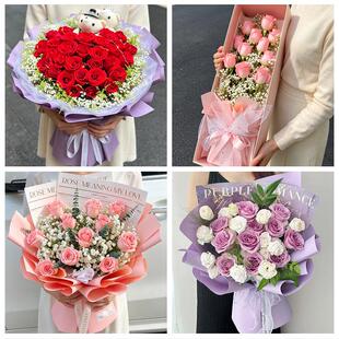 北海市海城银海铁山港区合浦县同城鲜花店七夕玫瑰花束送女友老婆