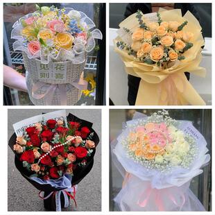 天津市西青区中北杨柳青辛口镇同城鲜花店送11朵33枝玫瑰表白女友
