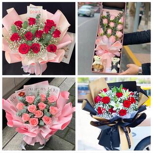 邢台市南和宁晋县巨鹿新河县同城鲜花店女神节玫瑰花束送老婆女友