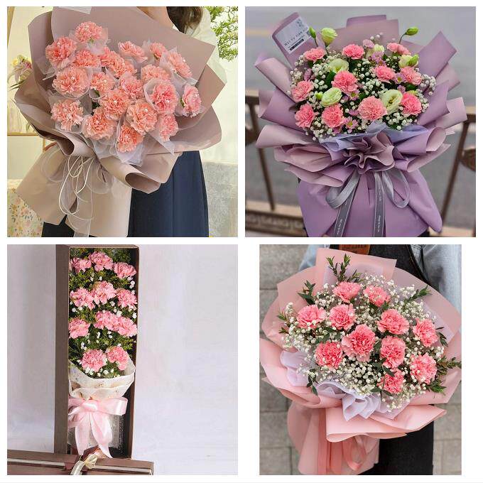 宁夏省吴忠市同心县青铜峡市同城鲜花店订康乃馨送长辈生日看病人