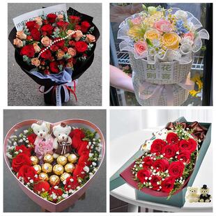 四川宜宾市江安长宁县高县珙县同城鲜花店送11朵33枝玫瑰表白女友
