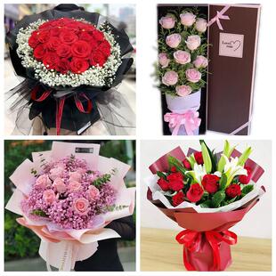 河池市凤山东兰县罗城环江县同城鲜花店三八玫瑰送闺蜜女朋友老婆