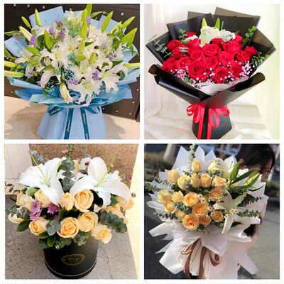南充南部营山蓬安仪陇西充县同城鲜花店订玫瑰百合送女友老婆生日