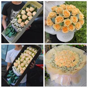 上海闵行区颛桥虹桥梅陇吴泾镇鲜花店同城配送女朋友情人节红玫瑰