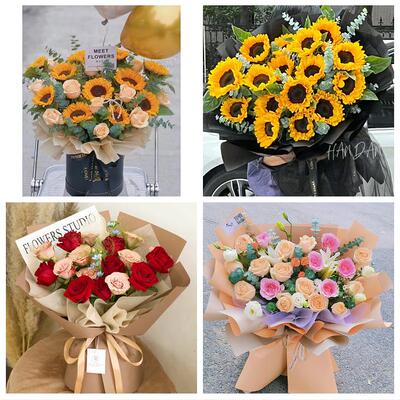 黑龙江伊春市伊春区南岔友好区同城鲜花店向日葵玫瑰混搭生日花束