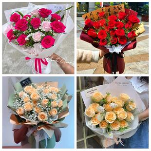 送白城市洮北区镇赉县通榆县同城鲜花店女神节玫瑰花束送老婆女友