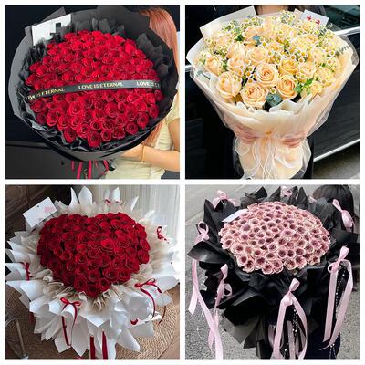 重庆万州双河口龙都周家坝沙河同城鲜花店七夕玫瑰花束送女友老婆