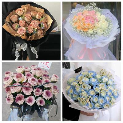 金华市婺城金东区武义浦江县同城鲜花店情人节玫瑰花束礼盒送女友