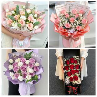 河南商丘市虞城县夏邑县永城市同城鲜花店七夕玫瑰花束送女友老婆