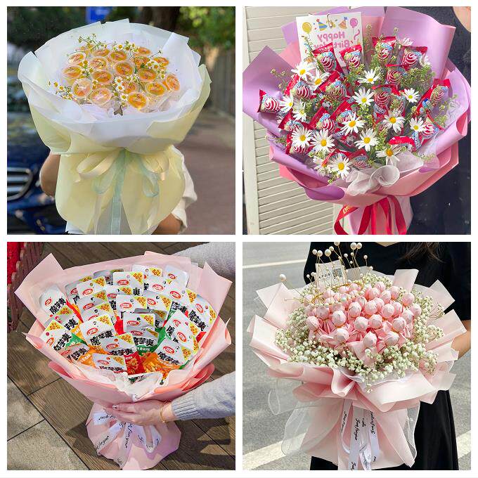 江门市蓬江江海新会区台山市同城鲜花店61儿童节鲜花零食饮料花束