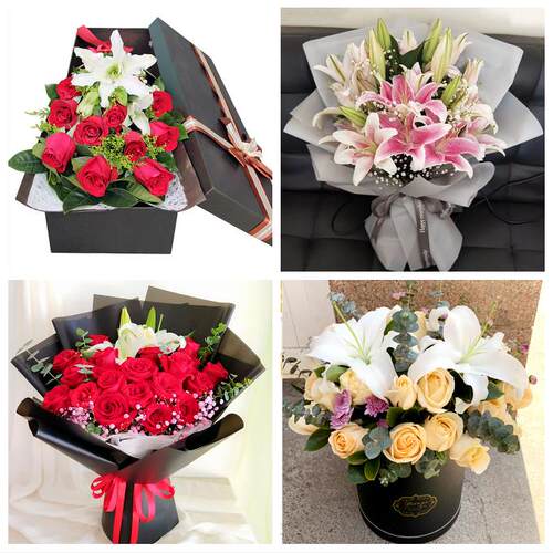 送北京市甘家口八里庄紫竹院同城鲜花店订玫瑰百合送女友老婆生日