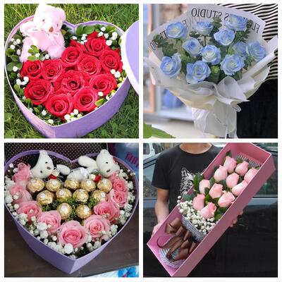 河北石家庄市井陉矿裕华藁城区鲜花店同城配送女朋友情人节红玫瑰