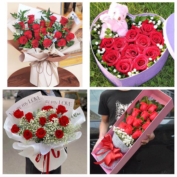 江西鹰潭市月湖区余江区贵溪市鲜花店同城配送女朋友情人节红玫瑰