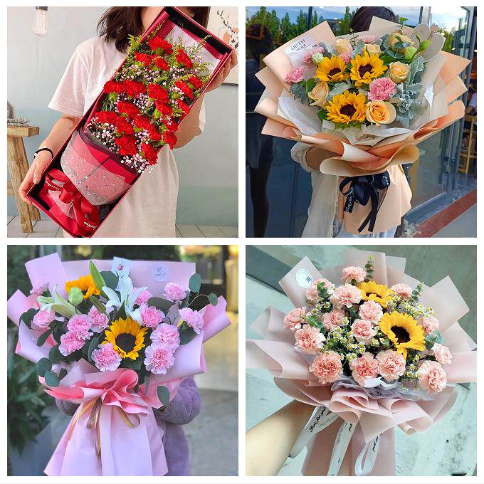宝鸡市岐山县扶风县眉县陇县同城鲜花店38节康乃馨百合花束送长辈