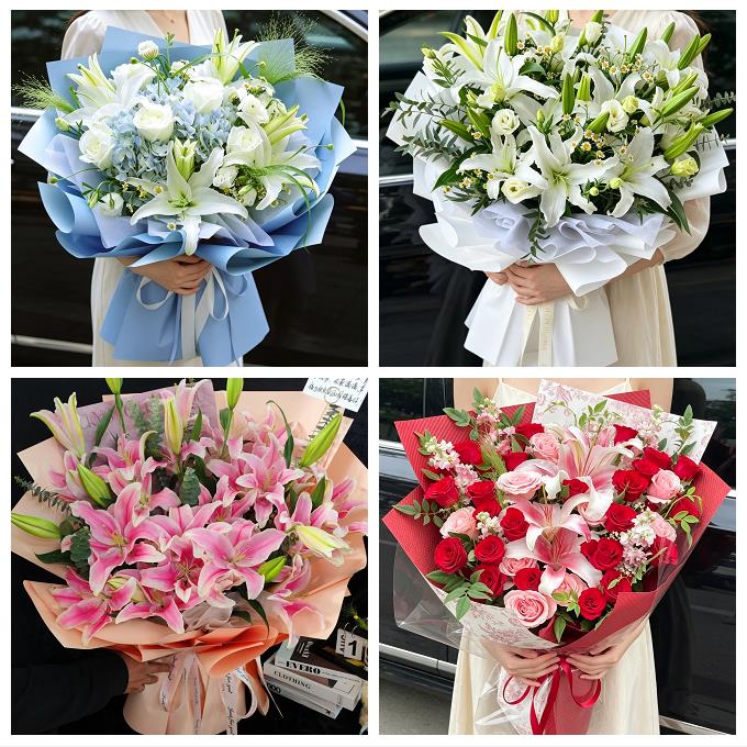 恩施州恩施市利川建始巴东县同城鲜花店玫瑰百合花束送老婆女朋友
