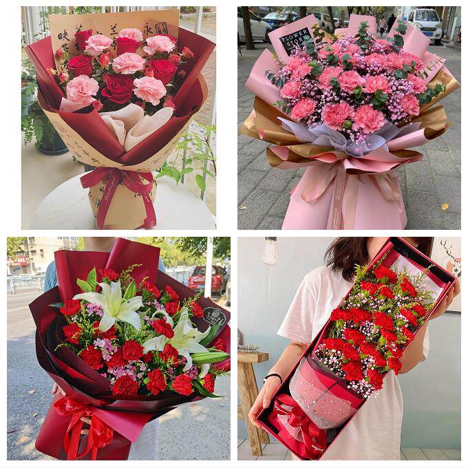 北京石景山区广宁五里坨鲁谷同城鲜花店38节康乃馨百合花束送长辈