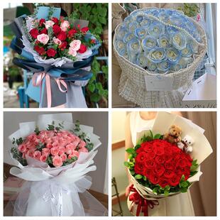 陕西咸阳市淳化县武功县兴平市同城鲜花店送11朵33枝玫瑰表白女友