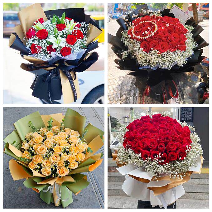北京石景山区广宁五里坨鲁谷同城鲜花店女神节玫瑰花束送老婆女友