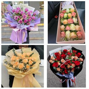 湖南衡阳市祁东县耒阳市常宁市同城鲜花店送11朵33枝玫瑰表白女友